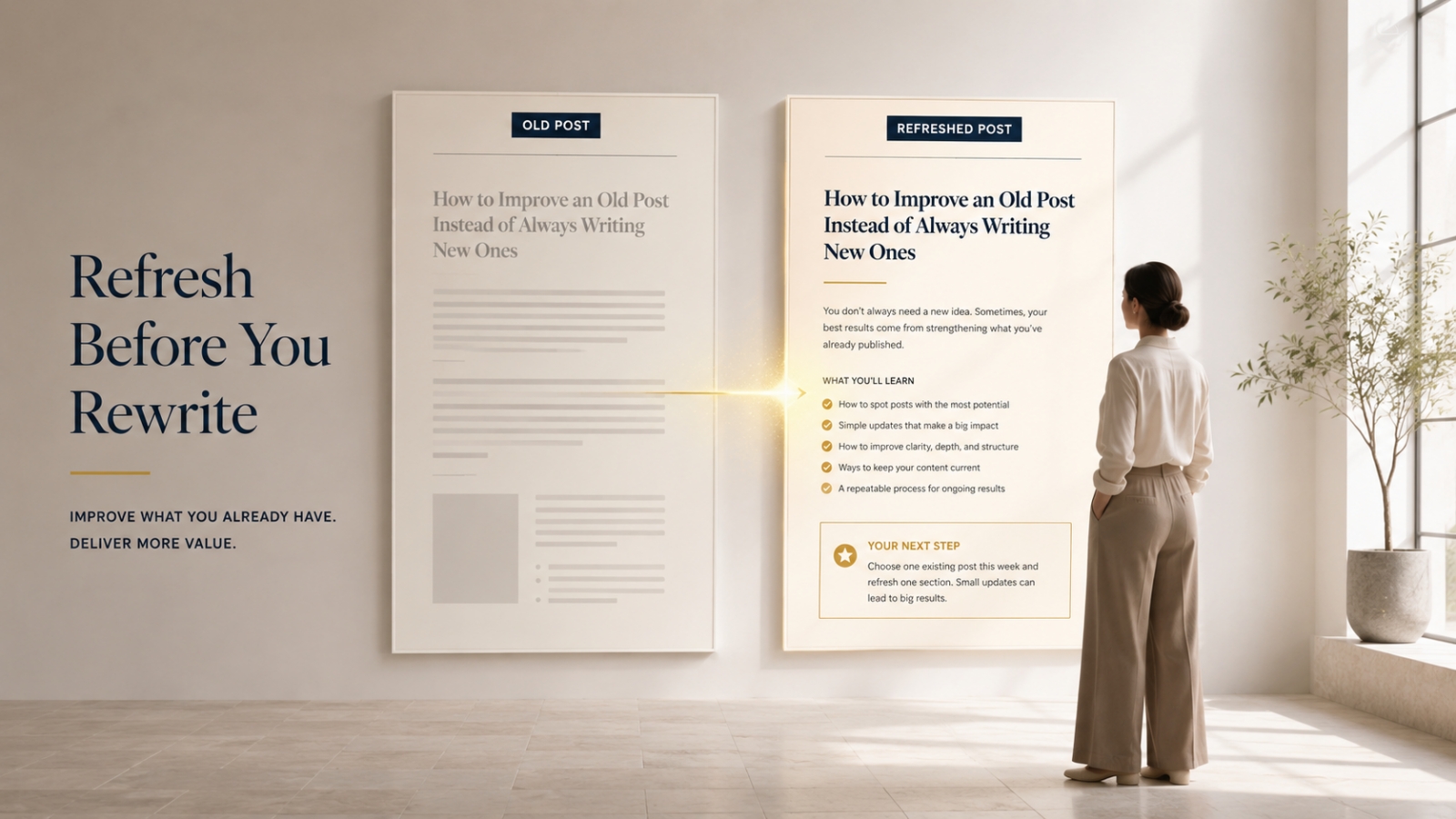 How to Improve an Old Post Instead of Always Writing New Ones