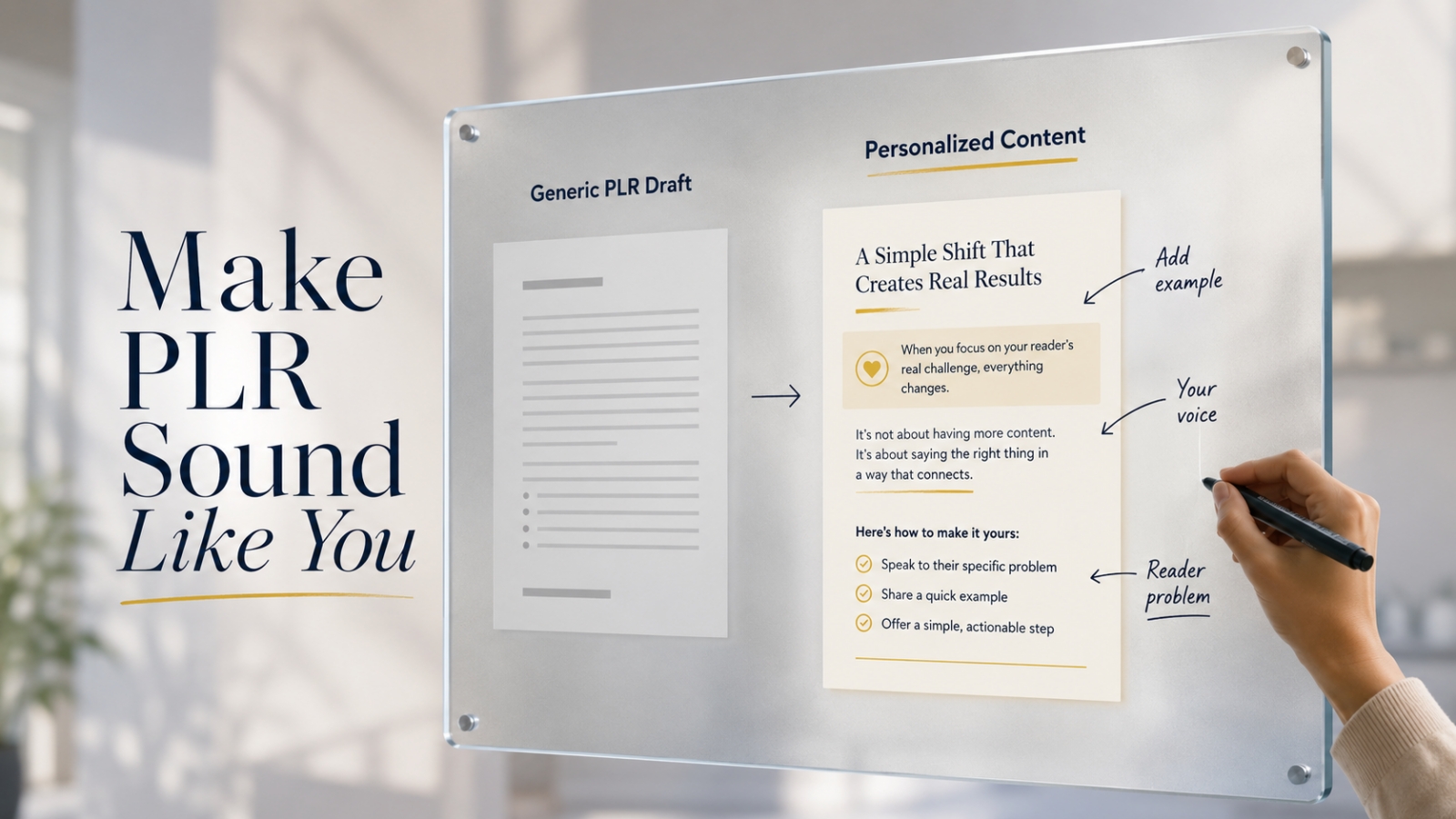 How to Use PLR Without Sounding Generic